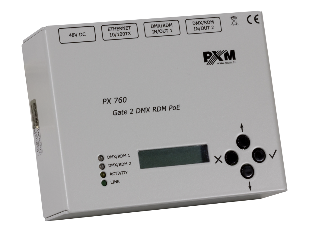 PX760 Gate 2 DMX RDM PoE